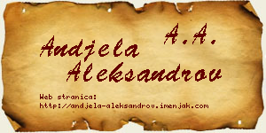 Anđela Aleksandrov vizit kartica